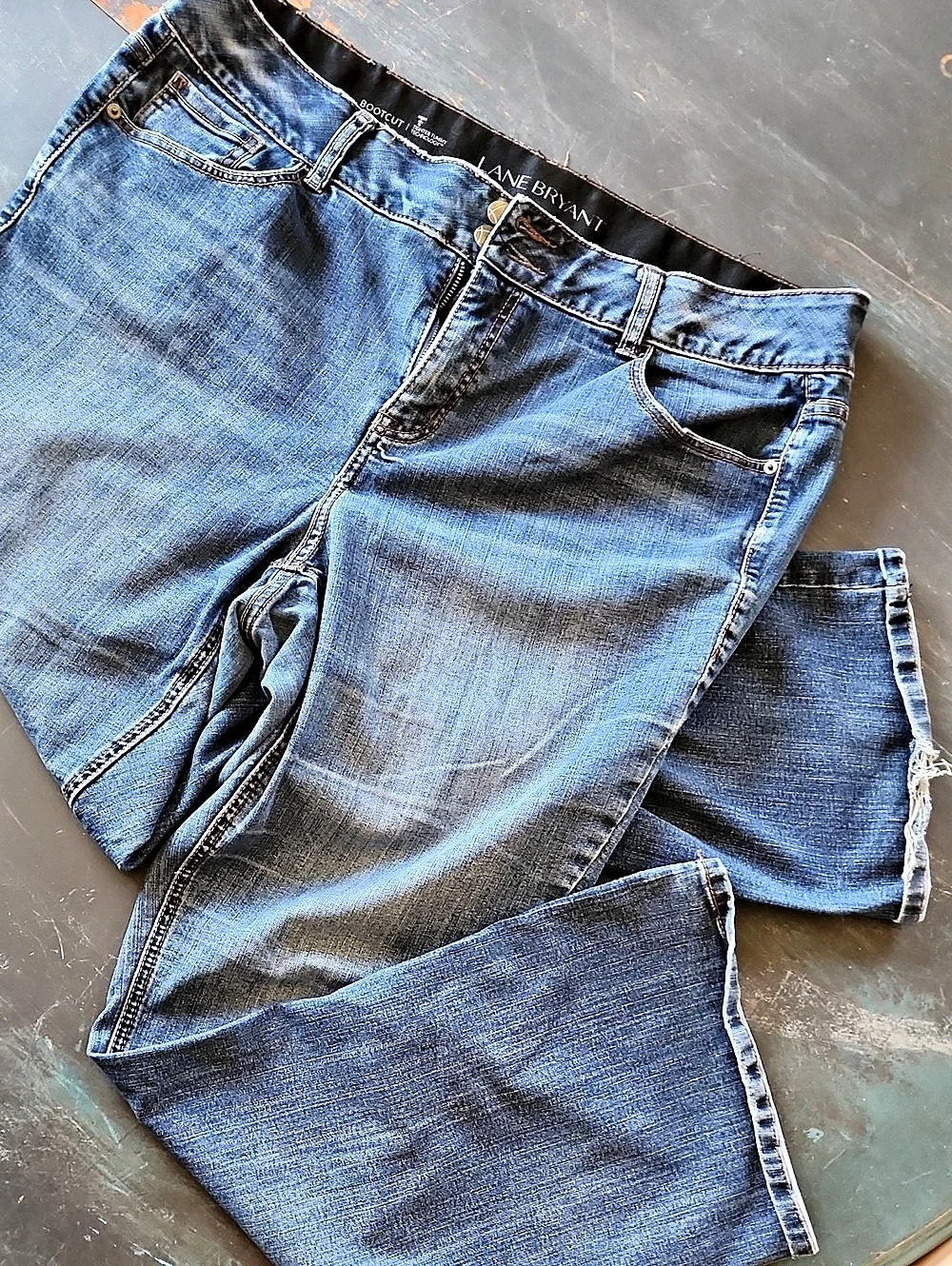 LANE BRYANT Tighter Tummy Technology High-Rise Bootcut Jeans High-Rise Blue